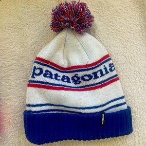 Patagonia Knit Winter Hat- Blue/Red/White
